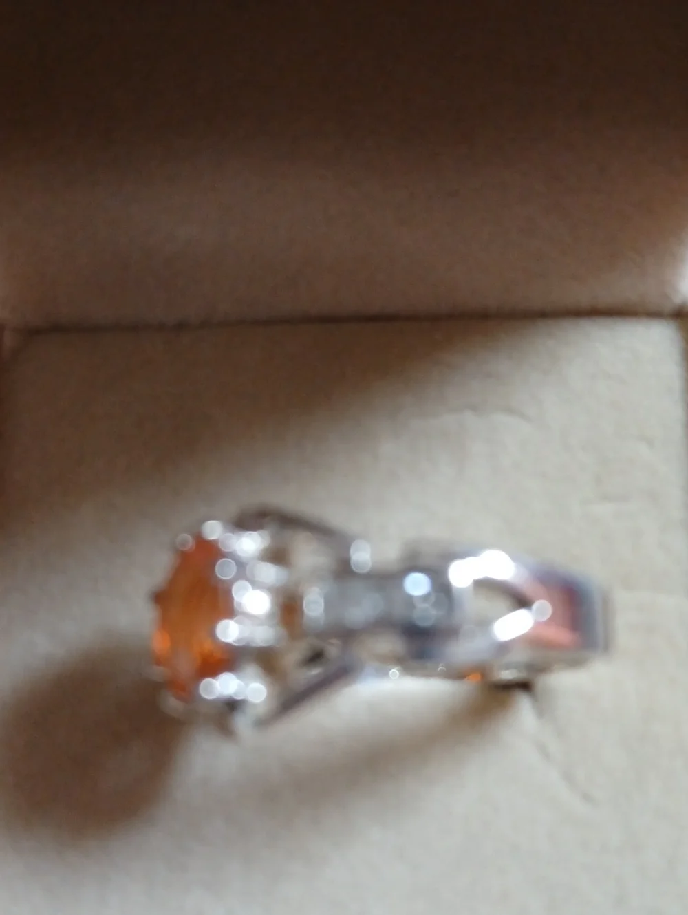 Vintage Mexican Fire Opal Size 6.75 Silver Ring